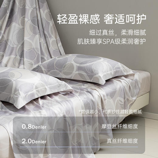 雅芳婷新款60支摩登丝床上四件套床笠款莫代尔天丝被套高级感套件 商品图2