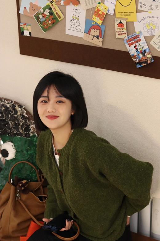 苔藓绿复古毛衣巨显白超治愈绿野仙踪羊毛开衫 商品图9