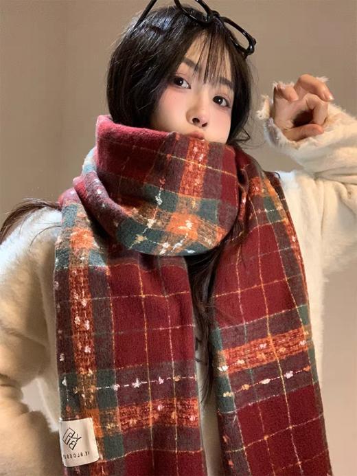 <曾小咸推荐> 韩版千鸟格氛围感围巾 日常价89/件 商品图4