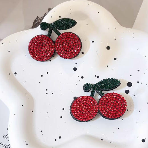 满钻小樱桃对夹对装发夹-纪念日百货门店同款168099471 商品图3