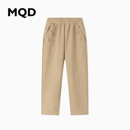 【秒】【专柜同款】MQD童装女童冬季新款中大儿童休闲裤加绒长裤潮 商品图0