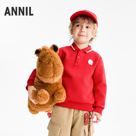 【实体店同款】男童翻领长袖卫衣春季新款安奈儿童装XB611007