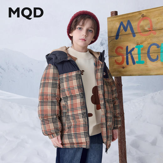 【MQD】【三防】童装男童羽绒服冬季新款复古学院风休闲连帽 商品图1