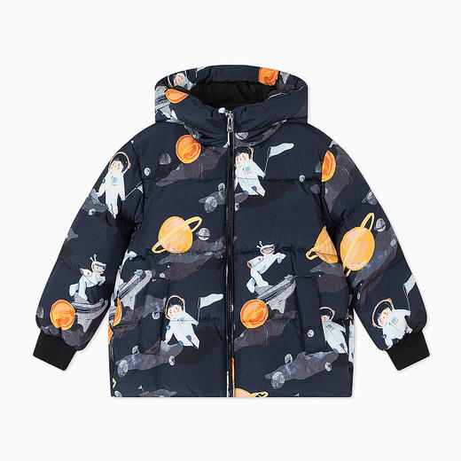 【秒】【专柜同款】MQD童装小童三防羽绒服冬装星际印花男童羽绒 商品图4