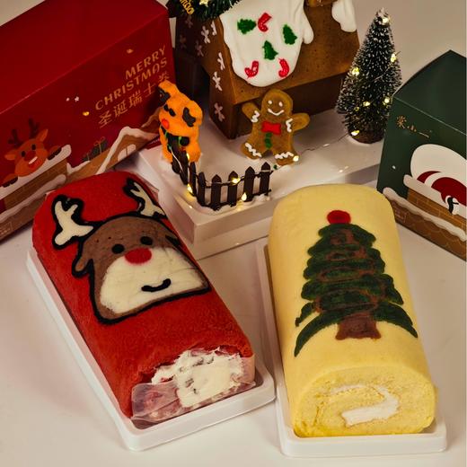 棠小一 圣诞限定款麋鹿红丝绒蔓越莓瑞士卷手工制作动物奶油蛋糕卷【圣诞福利专场】 商品图4