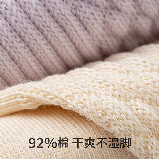 【直角跟设计 不易下滑】副歌四季7A抑菌基础运动款男袜女袜5双装享收纳袋 商品图1