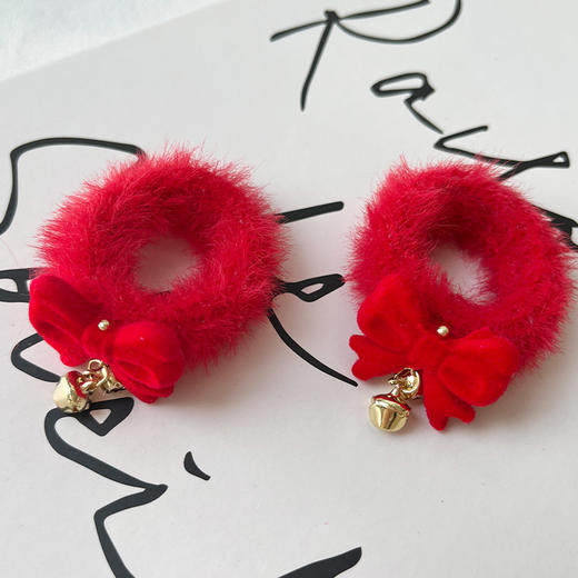 蝴蝶结铃铛小毛圈对圈发绳-纪念日百货门店同款167745451 商品图1