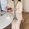 秋冬季珊瑚绒女睡衣加绒加厚法兰绒学生可外穿家居服套装简约休闲 商品缩略图0