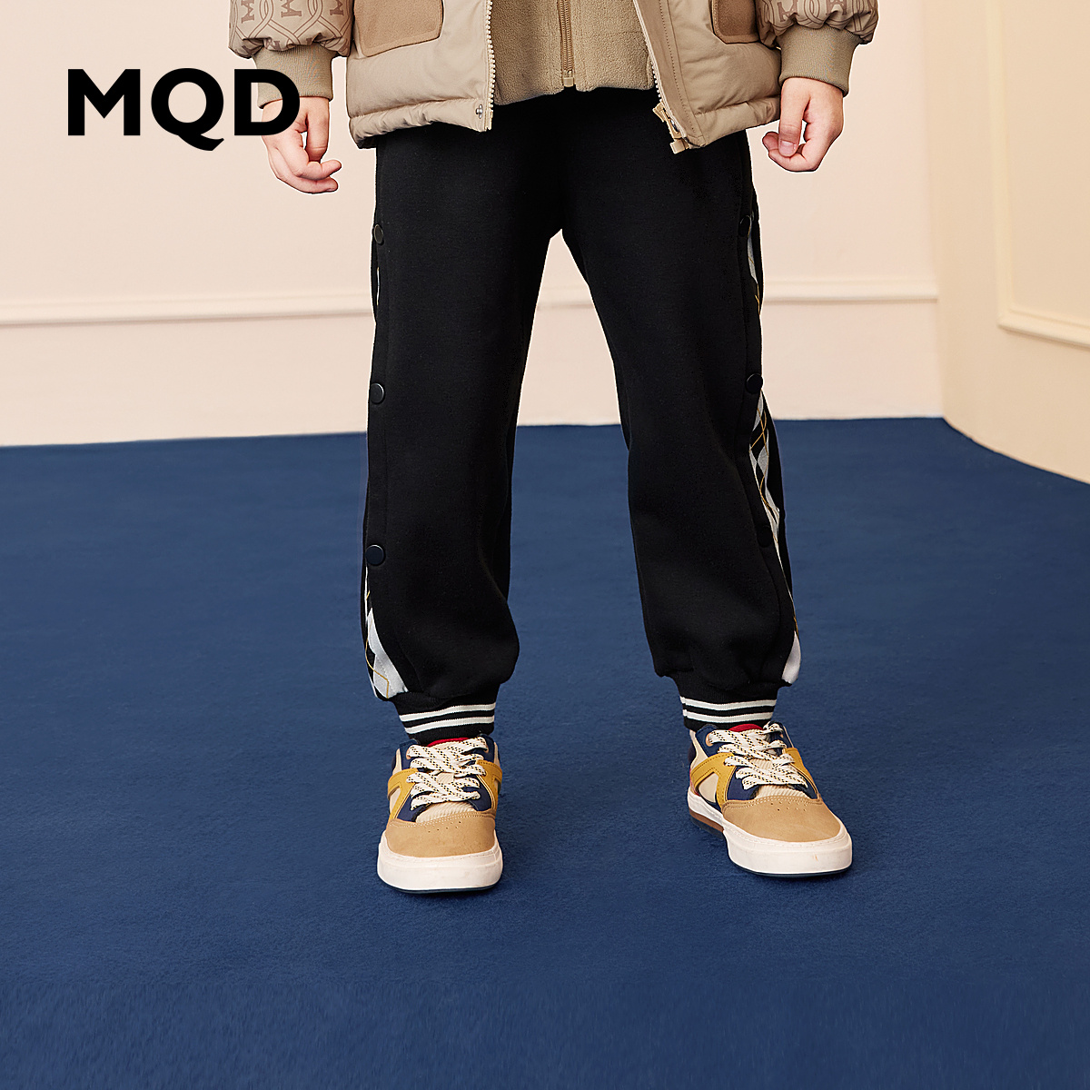 【秒3】【MQD】【专柜同款】童装男童冬季新款加绒针织牛仔裤中大儿童裤子