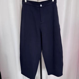 水淼2026春新品爆款半松紧腰围挺阔花苞裤2258