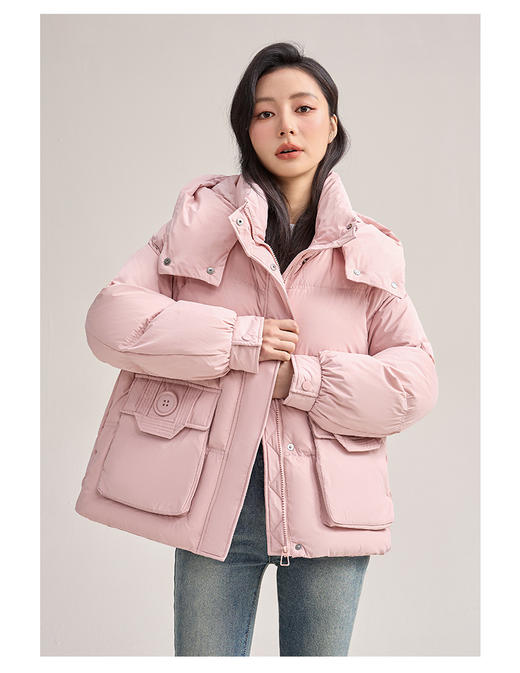 卉遇大扣子款羽绒服HY-56 商品图1