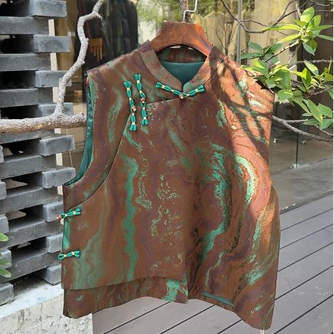 Famecoco范可儿秋款新中式马夹FAD6CA222 商品图0