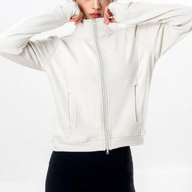 Gymicon能量符号 宽松高领德绒高领防风外套保暖修身显瘦健身跑步瑜伽运动外套女YAWT2588