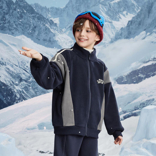 【MQD】男大童冬季学院风潮酷休闲运动立领外套 商品图4