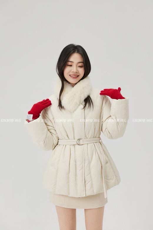 【门店同款】ENJOY冬季“暖冬软糖”狐狸毛围脖收腰羽绒服 168494631 商品图2