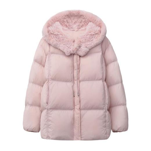 新国标90白鸭绒云朵泡芙羽绒服大码加肥加大胖mm200斤外套女2505 商品图4