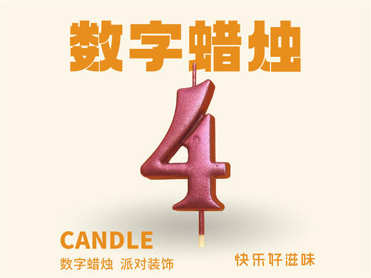 炫彩数字蜡烛4 商品图0