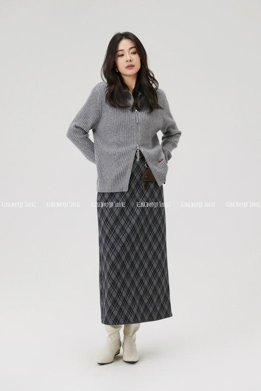 【门店同款】ENJOY冬季“暖冬知性”双头拉链小立领针织上衣 168044120 商品图9