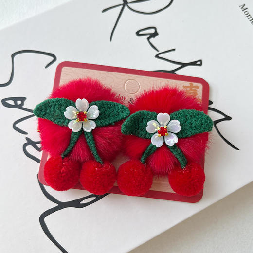 可爱百搭毛球樱桃对夹HY对夹-纪念日百货门店同款167745338 商品图4