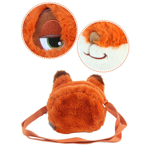 迪士尼疯狂动物城 尼克公仔斜挎包单肩包 毛绒 儿童包包 迷你 可爱 学生 收纳包 生日礼物 商品图3