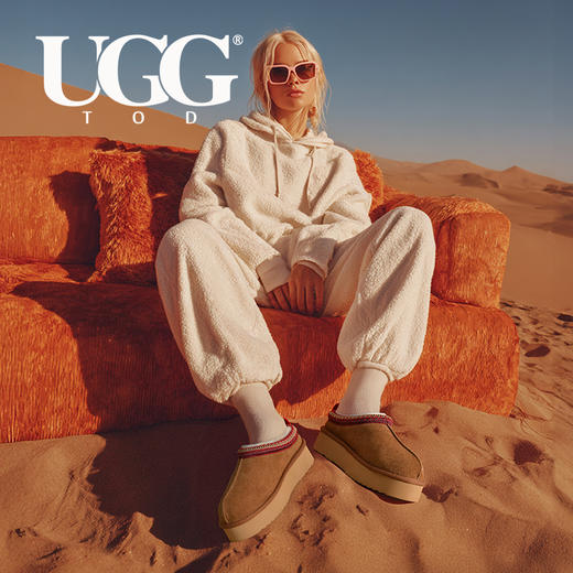 澳洲UGG厚底一脚蹬浅口羊毛休闲靴 商品图5