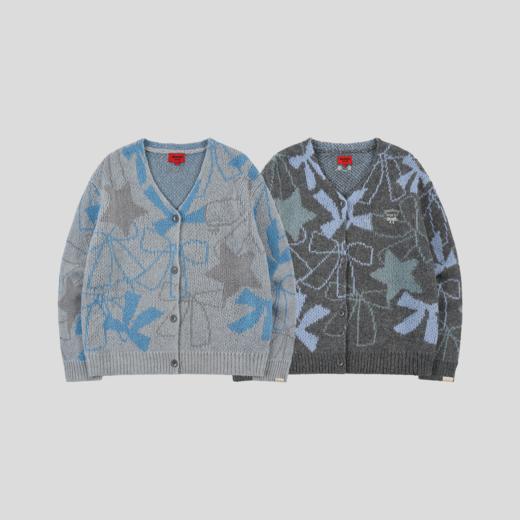 GOODBAI GOODEES 秋冬新款蝴蝶结提花毛衣开衫外套 商品图1