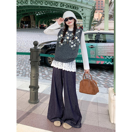 【149元任选2件】现货！ 韩系刺绣针织马甲 商品图2