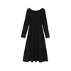 鹿向南「智性薄雾」法式气质通勤女秋季新款显瘦黑色长袖连衣裙DYL663043 商品缩略图2