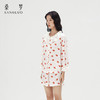 桑罗娃娃领真丝睡衣套装红唇印花100%桑蚕丝女家居服吊带裙可选 商品缩略图3