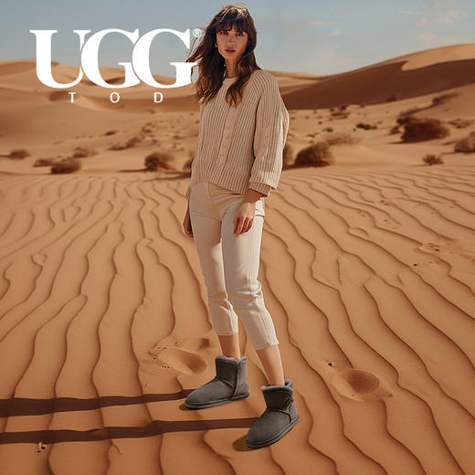 澳洲UGG经典侧边扣羊皮毛一体雪地靴 商品图3