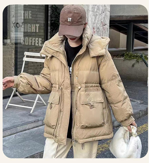 卉遇&收腰半扣短款羽绒服HY-55★ 商品图1