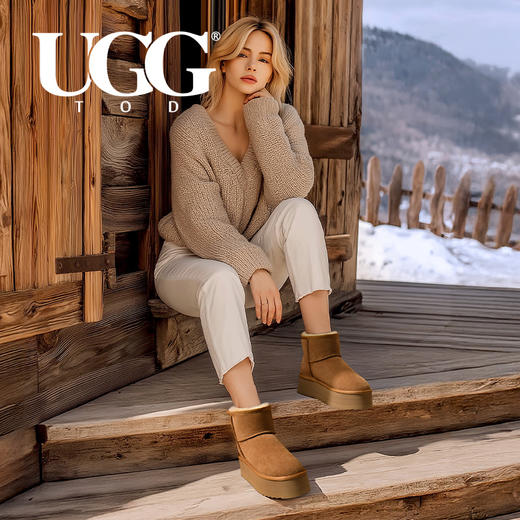 澳洲UGG厚底短筒时尚羊皮毛一体雪地靴 商品图3