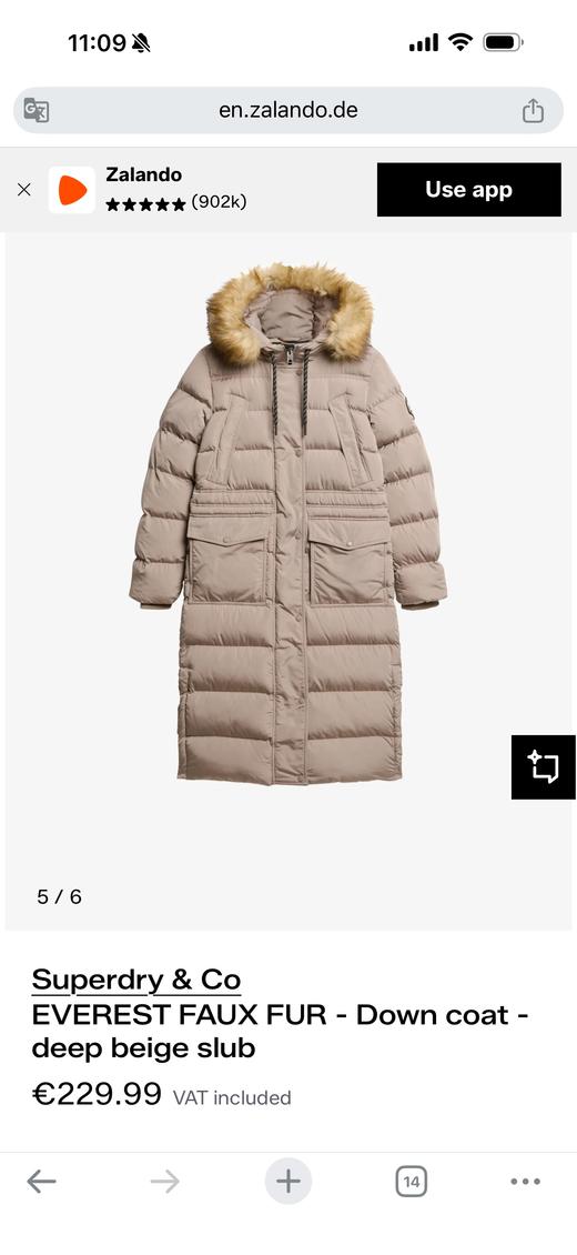 -20度无压力极度干燥Superdry女款超厚长棉衣一件过冬 商品图5