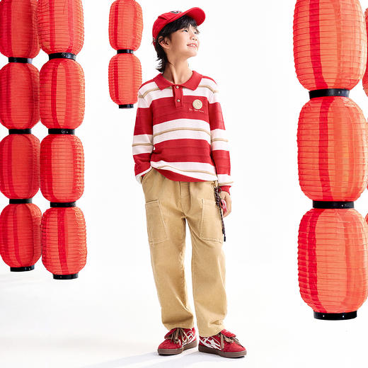 【实体店同款】男童全腰梭织单裤春季新款安奈儿童装AB616015 商品图3