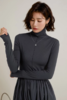 MIGU/弥古 高领收腰拼接休闲针织连衣裙 21714 商品缩略图2
