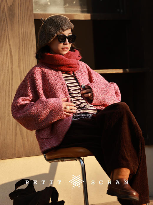 PETIT SCHAN小闪 CLO#986 A gentle giant 铁汉柔情 棉混纺灯芯绒撞色松紧腰萝卜裤 商品图3