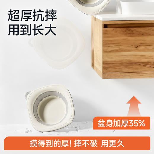 【冬日暖佣】曼龙mloong宝宝婴儿洗脸盆洗脚盆洗屁屁盆加厚可折叠脸盆 商品图1
