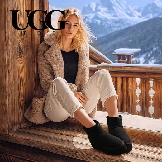 澳洲UGG厚底短筒时尚羊皮毛一体雪地靴 商品图6