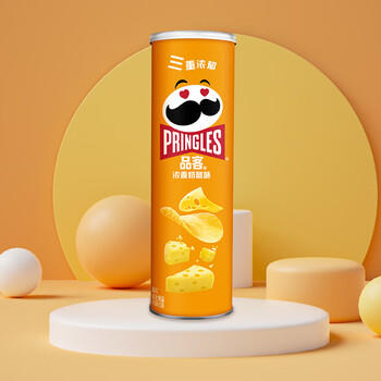 品客（Pringles）桶装罐装薯片办公室马铃薯片浓香奶酪味110g休闲零食膨化食品 /休闲食品 /膨化食品 /薯片 商品图0