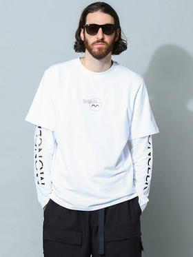 【超惠秒】Moncler 盟可睐 男士弹棉分段束袖T恤/卫衣 11950