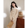 鹿向南「慵懒手账」燕麦色海军领盘扣长袖卫衣女秋冬显瘦拉链外套 商品缩略图2