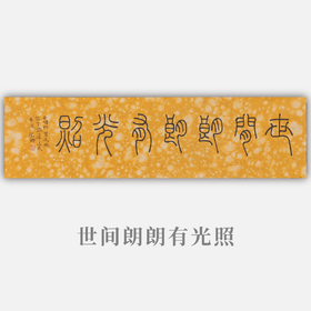 邓圣卿《世间朗朗有光照》18x65.5cm 手写纸本宣纸书法作品