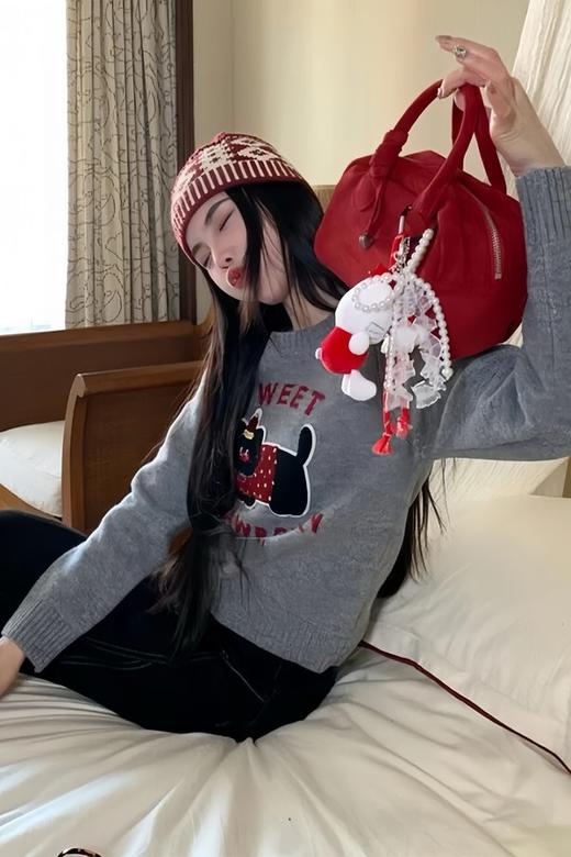 Stay2Weeks 可爱猫咪卡通休闲毛衣 21725 商品图2