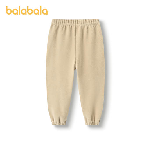 巴拉巴拉儿童家居裤冬季摇粒绒保暖可外穿男童女童纯色亲肤柔软萌 商品图2