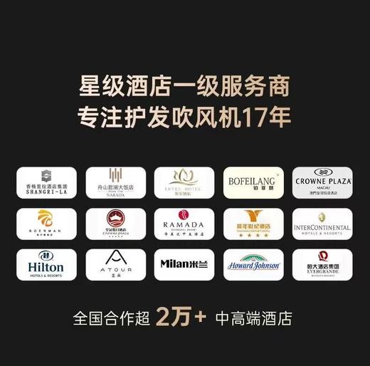 星级酒店同款高速吹风机bowei泊为B15电吹风家用大风力负离子风筒 商品图6