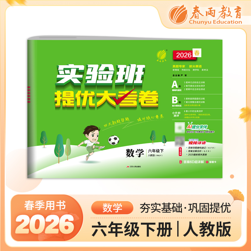 2026春 【人教版】 实验班提优大考卷 六年级数学(下)