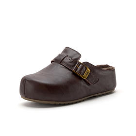 【云粉节】BF楼Bata勃肯拖女2026春款休闲通勤百搭牛剖皮一脚蹬2827DAH6   吊牌价959   活动价669