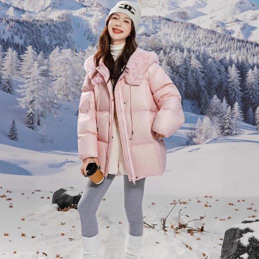 新国标90白鸭绒云朵泡芙羽绒服大码加肥加大胖mm200斤外套女2505 商品图2