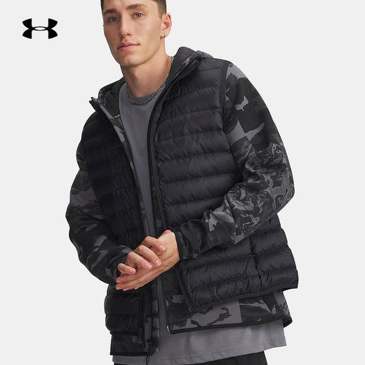 UA安德玛25年新款Limitless男子休闲保暖黑色羽绒马甲6001212-001 商品图0
