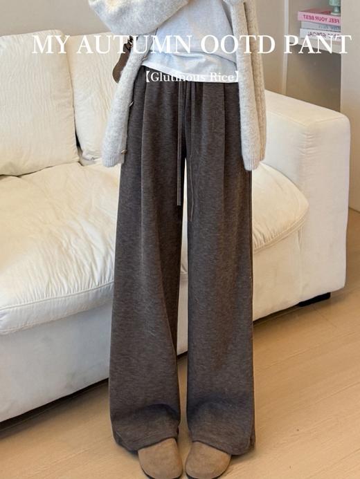 买手优选加绒糯米裤子加绒高腰休闲直筒阔腿裤167994406 商品图1